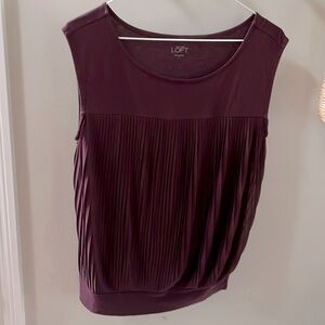 ANN TAYLOR LOFT PLEATED TOP